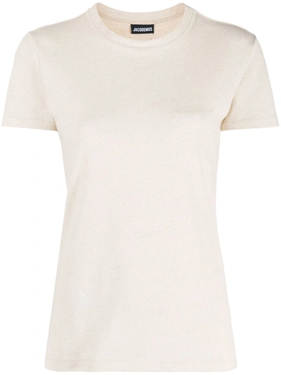 Jacquemus Short Sleeve T-shirt In Neutrals