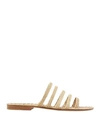 CARRIE FORBES CARRIE FORBES WOMAN SANDALS BEIGE SIZE 5 TEXTILE FIBERS,11959946PA 13