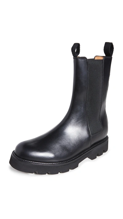 Grenson Huxley Chromexcel Leather Chelsea Boots In Black