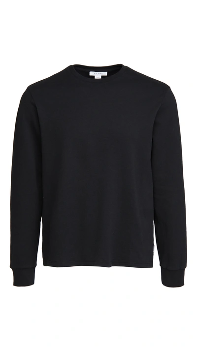 FRAME DUO FOLD LONG SLEEVE CREW NOIR,FRAME31790