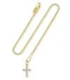 Andrea Fohrman 18kt Yellow Gold Diamond Cross Necklace In Ylwgold