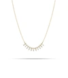 ADINA REYTER Stack Baguette Large Curve Necklace in Yellow Gold