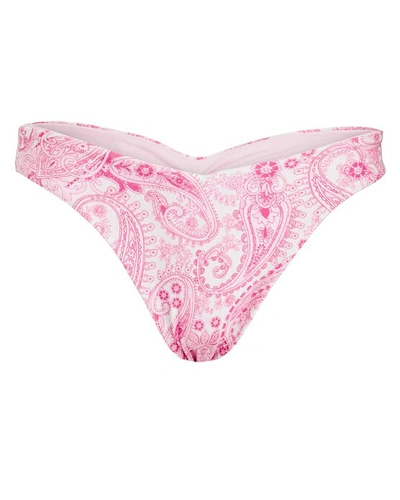 Frankies Bikinis Haven Paisley Bikini Bottoms In Pink