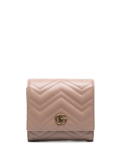 Gucci Quilted Logo Wallet In Pink