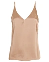 L Agence L'agence Gabriella Silk Camisole In Beige