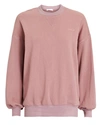 Sablyn Frankie Oversized Cotton Sweatshirt In Rose