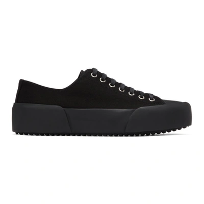 Jil Sander Lace-up Low-top Sneakers In Black