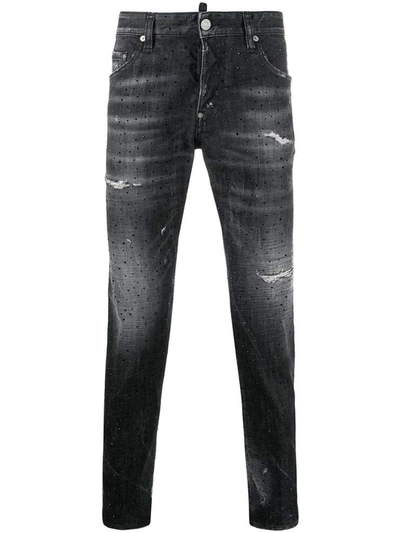 Dsquared2 Men's  Grey Cotton Jeans