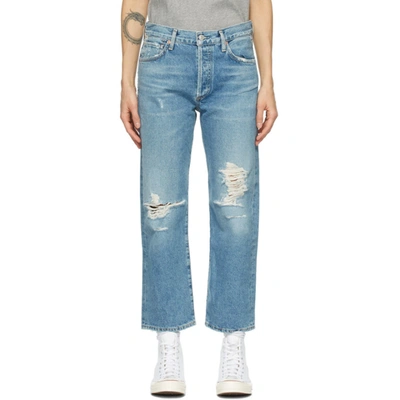 Citizens Of Humanity Distressed-effect Mid-rise Cropped Jeans In Wistful