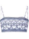 ERMANNO SCERVINO EMBROIDERED CROPPED TOP