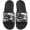 Nike Victori One Camouflage-print Slides In Black
