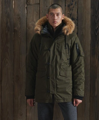 Superdry Men's Sdx Original & Vintage Parka Coat Green / Khaki In Green