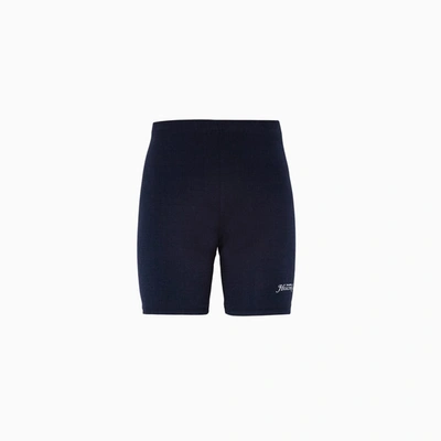 Sporty And Rich Logo Print Cycling Shorts In Navy