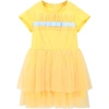Simonetta Ruffled Short-sleeved T-shirt Dress In Yellow