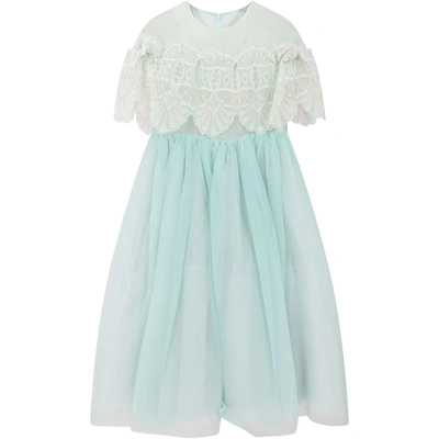 Elie Saab Kids' Tiffany Dress For Girl With Iconic Logo In Green