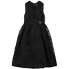ELIE SAAB BLACK DRESS FOR GIRL WITH ICONIC LOGO,3O1022 OC010 930