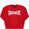 DSQUARED2 RED SWEATSHIRT FOR BABYBOY WITH LOGO,DQ0164 D005U D2S456B DQ405