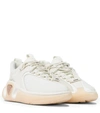 Balmain B-runner Leather-trimmed Mesh Sneakers In White