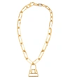Jacquemus Le Chiquita Hammered Gold-tone Necklace In Metallic