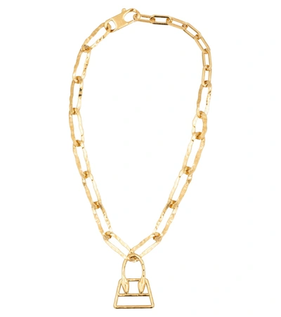 Jacquemus Le Chiquita Hammered Gold-tone Necklace In Metallic