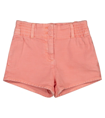 Stella Mccartney Kids' Elasticated Waist Denim Shorts In Pink