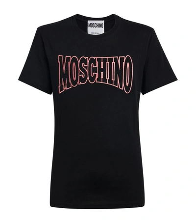 Moschino Varsity Logo T-shirt In Black