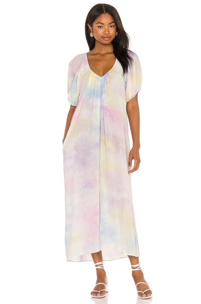 9 Seed Sand Hill Cove Midi Dress In Pastel Cloud Tie Dye