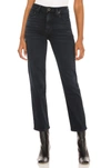 Le Jean Sabine High Rise Straight Leg Crop Jeans In Milo Wash