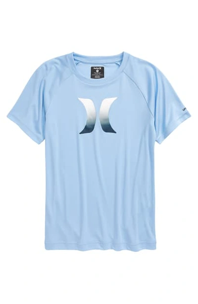 Hurley Kids' Ombre Logo Rashguard Top In Periwinkle