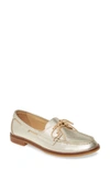 Sperry Seaport Loafer In Gold Saffiano Leather