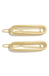 MADEWELL TWO-PACK MINI HAIR CLIPS,MB326