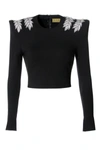 Aggi By Halewski Blouse Amber Perle Noir In Black