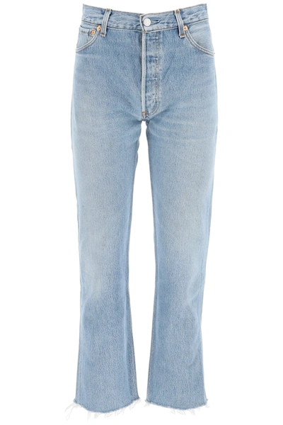 Re/done '70s Stove Pipe High-rise Jeans In Indigo