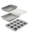 FARBERWARE NONSTICK 4-PC. BAKEWARE 12-CUP MUFFIN PAN AND CAKE PAN SET