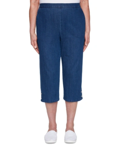 Alfred Dunner Petal Pushers Denim Capri Pants