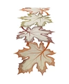 Design Imports Embroidered Maple Leaves Table Runner In Brown