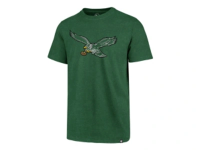 47 Brand Philadelphia Eagles Men's Throwback Club T-shirt In Kelly Green