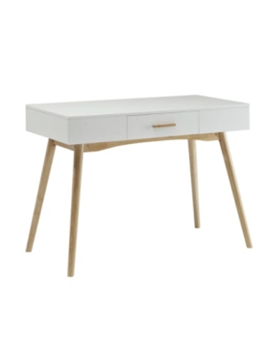 Convenience Concepts Oslo 1 Drawer Desk In White