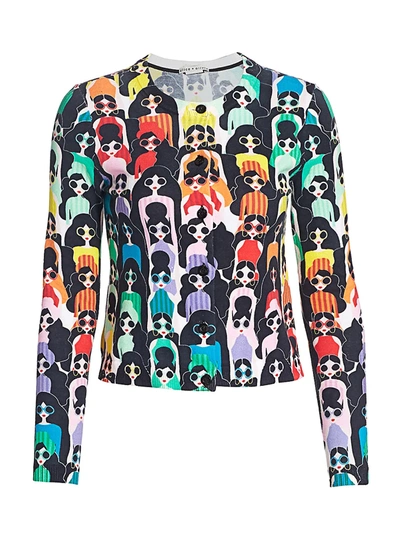 Alice And Olivia Women's Ruthy Stace Face Cardigan In Neutral