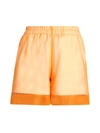 DRIES VAN NOTEN SHEER COTTON & SILK SHORTS,400013569134