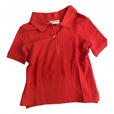 Pre-owned Balenciaga Red Cotton Top