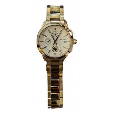 Pre-owned Tory Burch Pink Gold Watch