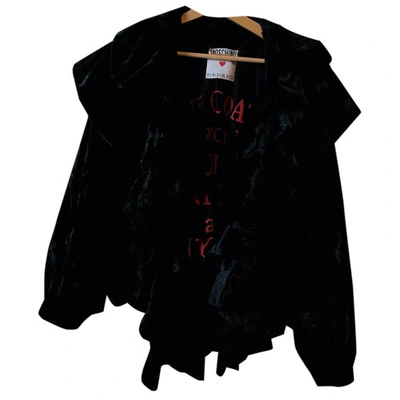 Pre-owned Moschino Black Velvet Coat