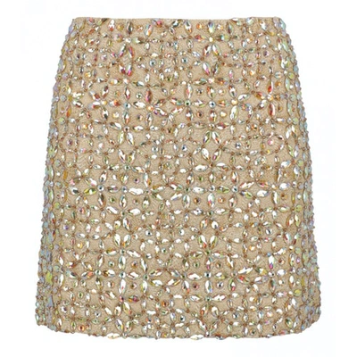 Pre-owned Missoni Linen Skirt In Gold