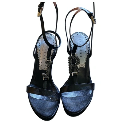 Pre-owned John Richmond Leather Sandals In Black