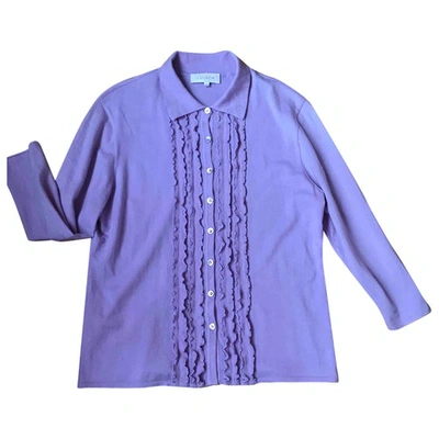 Pre-owned Escada Wool Cardigan In Purple