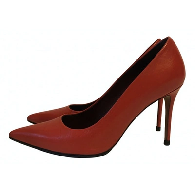 Pre-owned Celine Leather Heels In Red