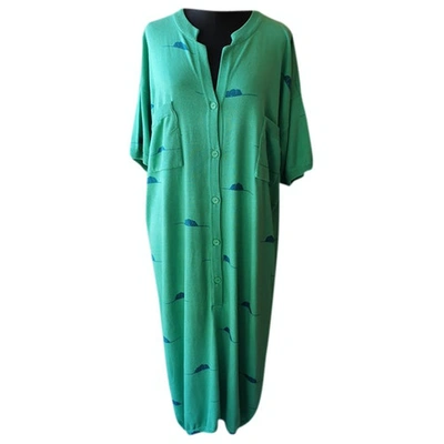 Pre-owned Krizia Maxi Dress In Green