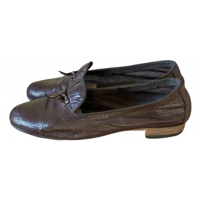 Pre-owned Laboratorigarbo Leather Flats In Brown