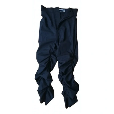 Pre-owned Jacquemus Anthracite Wool Trousers